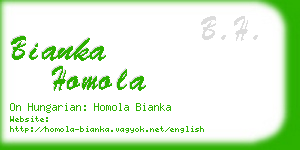 bianka homola business card